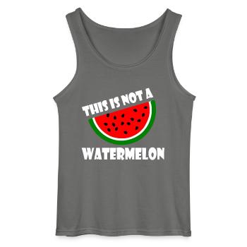 THIS IS NOT A WATERMELON - Gildan Männer Tank Top - Anthrazit - Vorne - AI Model Male 185 dark (185cm)