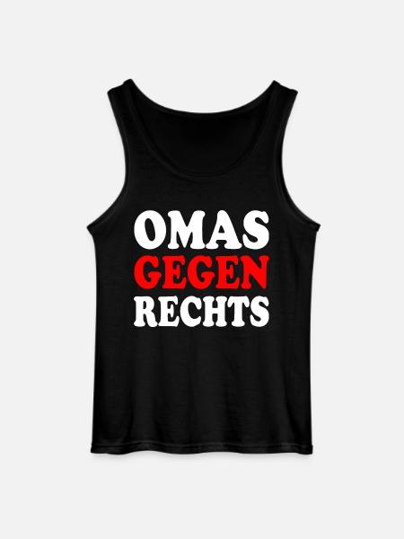 Omas gegen rechts - Gildan Männer Tank Top - Schwarz