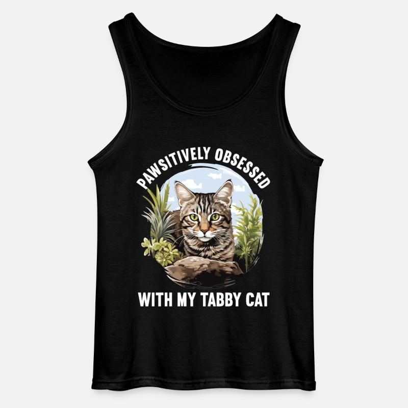Tabby Kätzchen Tabby Katze - Gildan Männer Tank Top - Schwarz