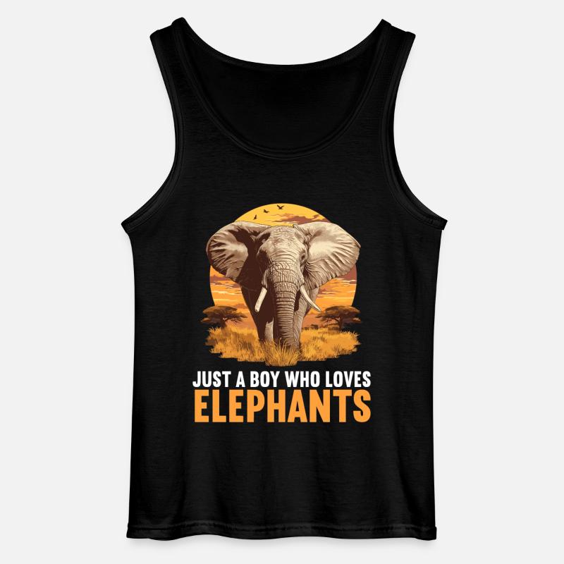 Elephant Elephant - Gildan Men’s Tank Top - black