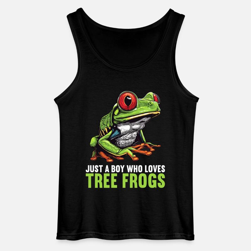 Tree Frog Baumfrösche Baumfrosch - Gildan Men’s Tank Top - black