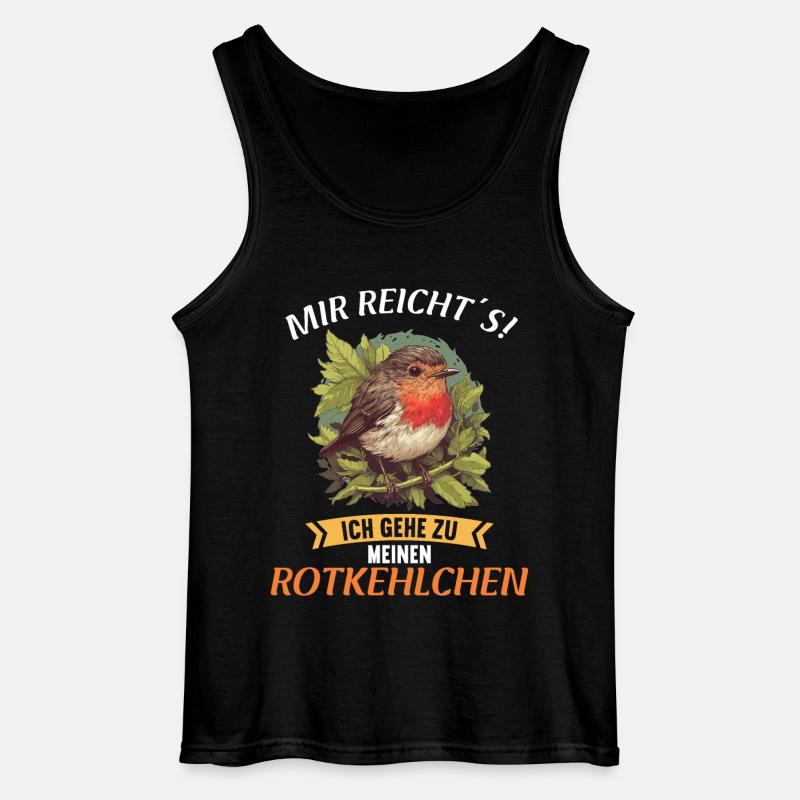 Robin Rotkehlchen - Gildan Männer Tank Top - Schwarz
