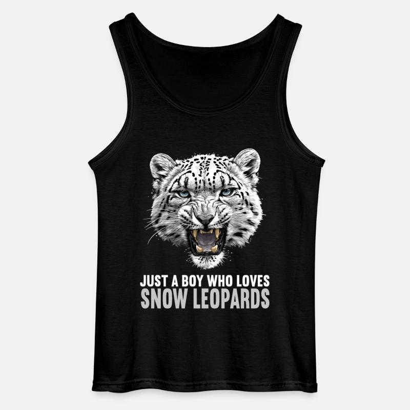 Snow Leopard Schneeleoparden Schneeleopard - Gildan Men’s Tank Top - black