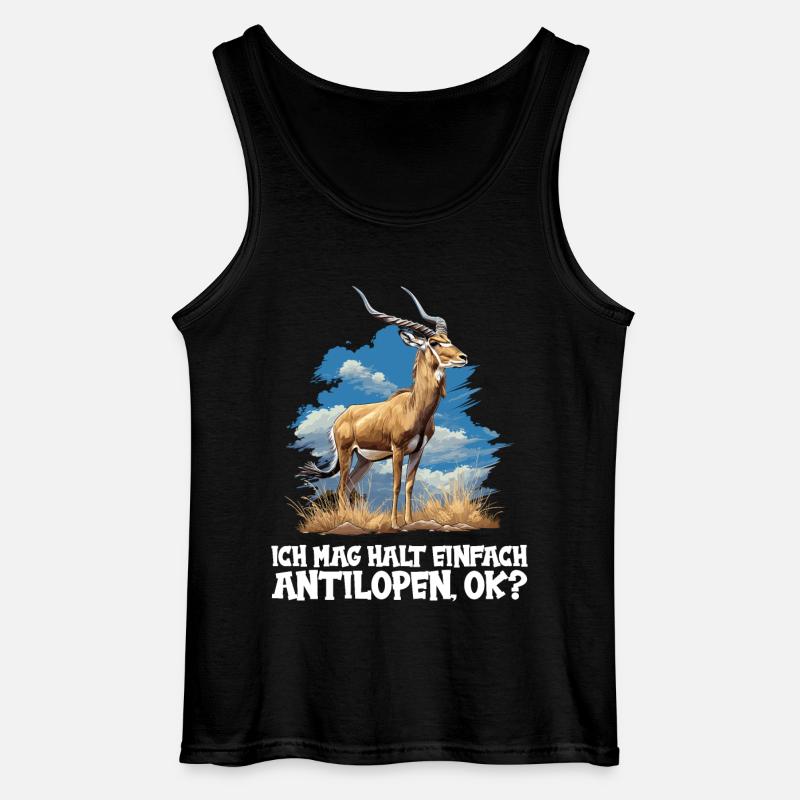 Antelope Antilopen Antilope - Gildan Männer Tank Top - Schwarz