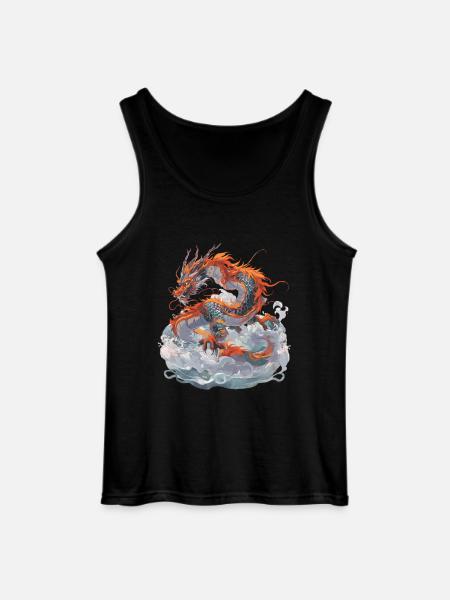 Drache Drachen Fabeltier Märchen - Gildan Männer Tank Top - Schwarz