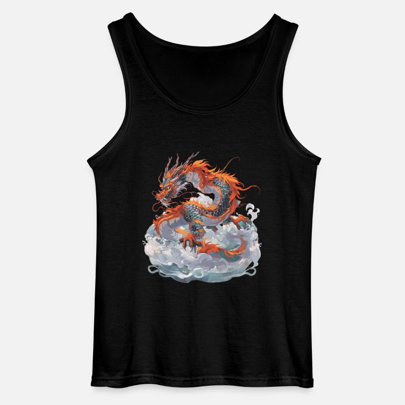 Drache Drachen Fabeltier Märchen - Gildan Männer Tank Top - Schwarz