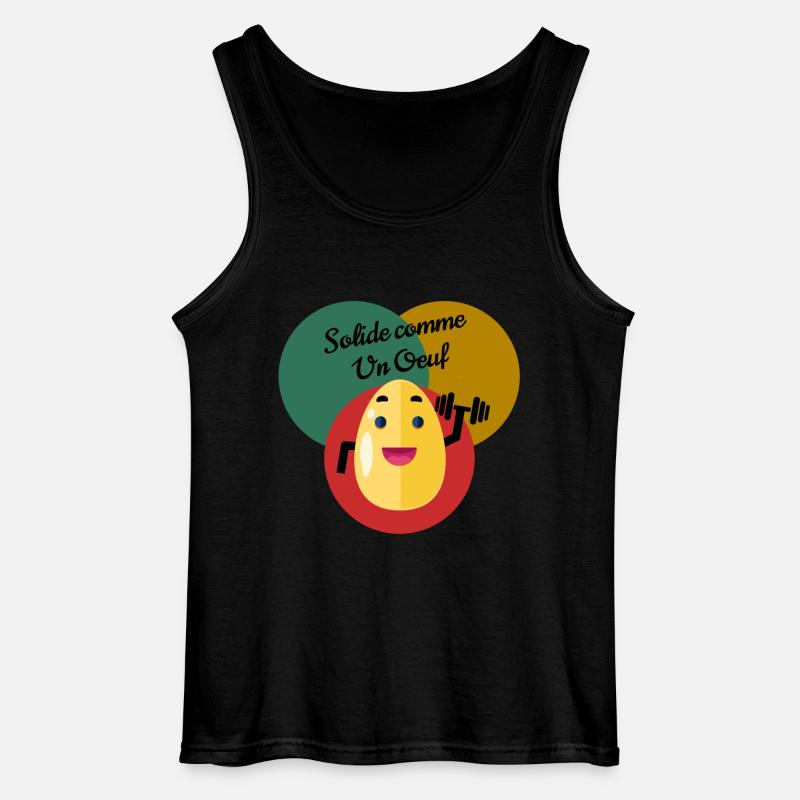 Solid as an egg - Gildan Men’s Tank Top - black