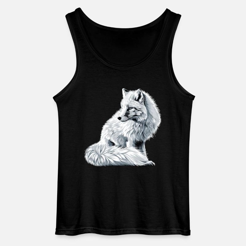 Arctic Fox Polarfüchse Polarfuchs - Gildan Männer Tank Top - Schwarz