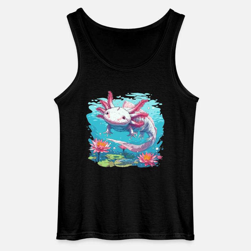 Axolotl - Gildan Männer Tank Top - Schwarz