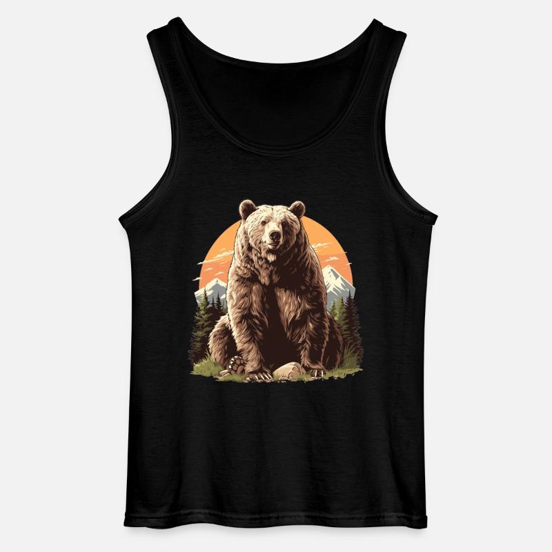 Bear Bären Bär - Gildan Männer Tank Top - Schwarz