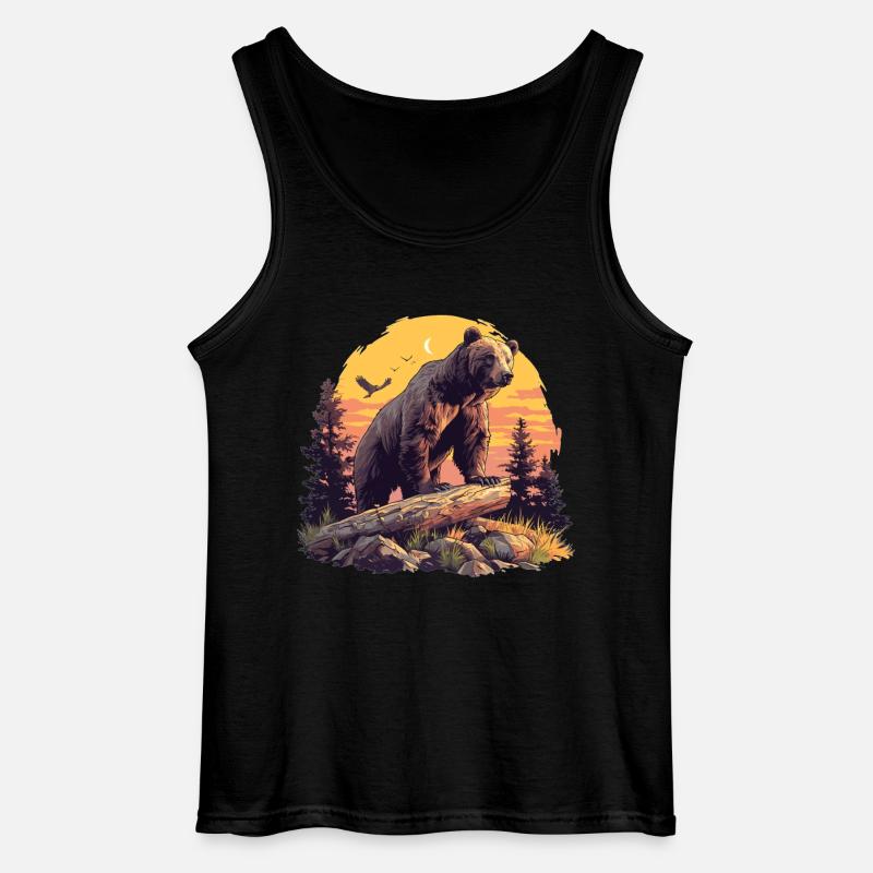 Bear Bären Bär - Gildan Männer Tank Top - Schwarz