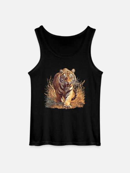 Bengal Tiger King Tiger - Gildan Men’s Tank Top - black