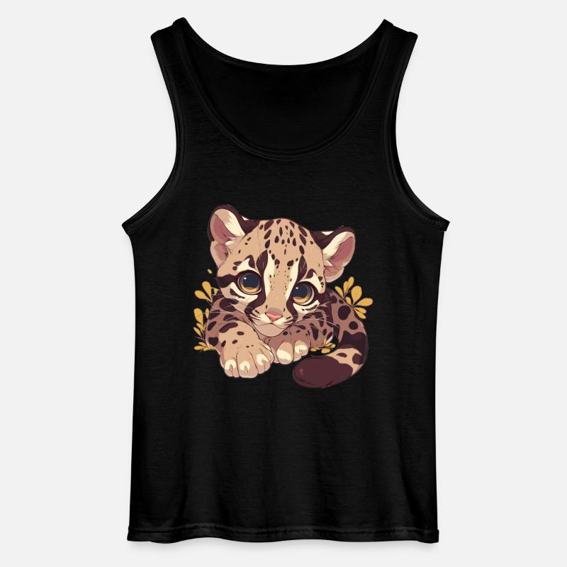 Clouded Leopard Nebelparder - Gildan Männer Tank Top - Schwarz