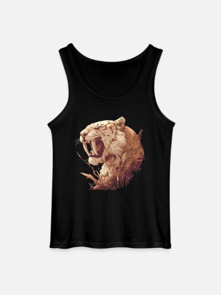 Saber-Toothed Tiger Sabertooth Tiger - Gildan Men’s Tank Top - black