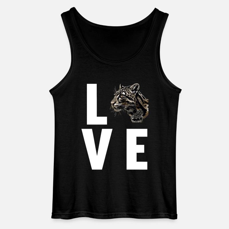 Clouded Leopard Nebelparder - Gildan Men’s Tank Top - black