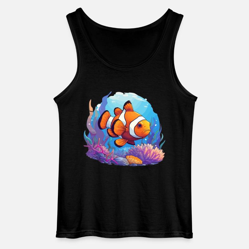 Clownfish Clownfische Clownfisch - Gildan Männer Tank Top - Schwarz