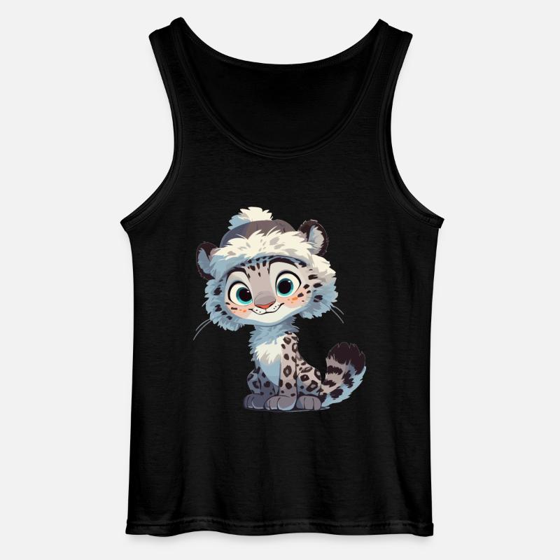 Snow Leopard Schneeleoparde Schneeleopard - Gildan Men’s Tank Top - black