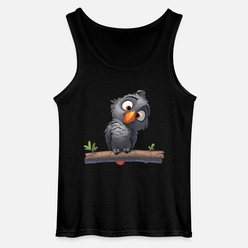 Gray Parrot Graupapageis Graupapagei - Gildan Männer Tank Top - Schwarz