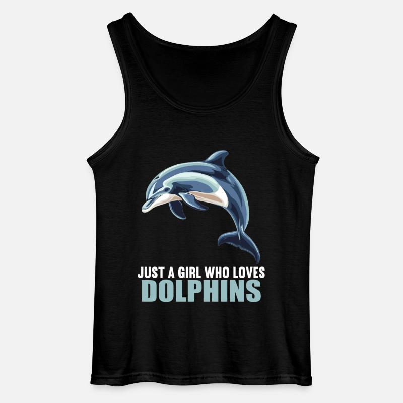 Dolphin Delfine Delfin - Gildan Männer Tank Top - Schwarz