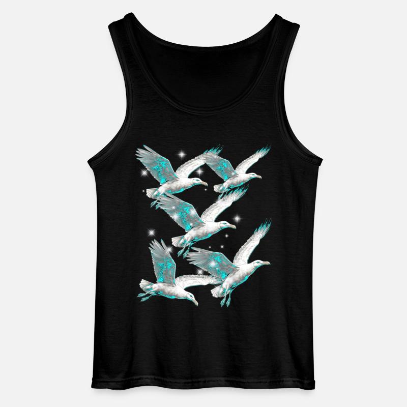 Maritim Möwe Möwen Seevögel - Gildan Männer Tank Top - Schwarz