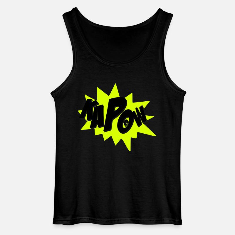 kapow - Gildan Männer Tank Top - Schwarz