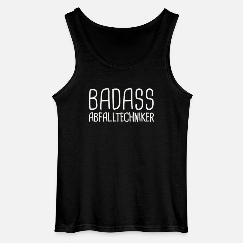 Abfalltechniker Badass - Gildan Männer Tank Top - Schwarz