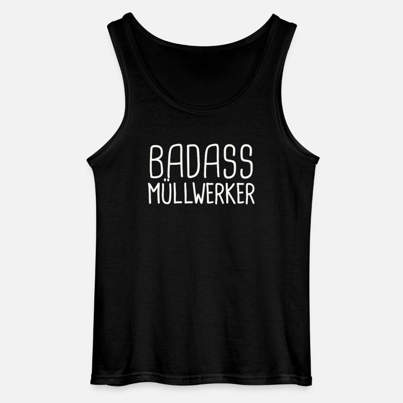 Müllwerker Badass - Gildan Männer Tank Top - Schwarz