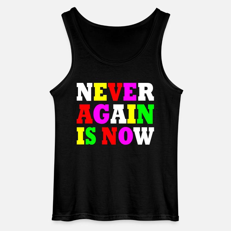 Never again is now - Gildan Men’s Tank Top - black