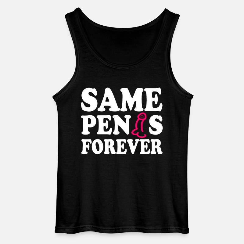 Same penis forever - Gildan Men’s Tank Top - black