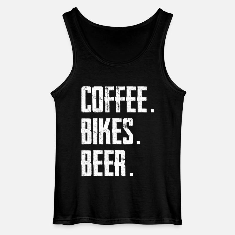 Coffee Bikes Beer - Gildan Männer Tank Top - Schwarz