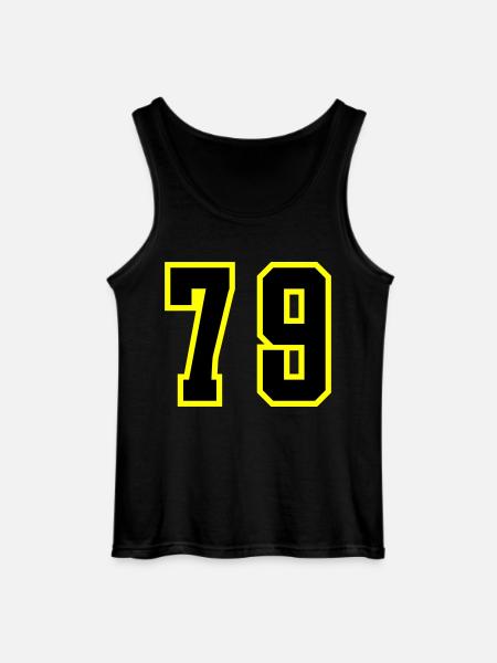 79 Number Leotard - Gildan Men’s Tank Top - black