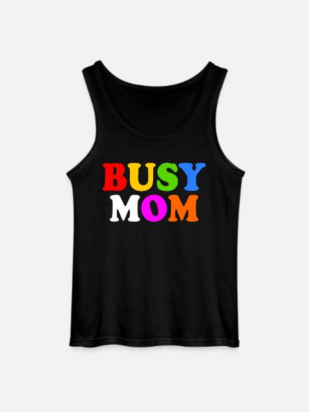 Busy mom - Gildan Men’s Tank Top - black