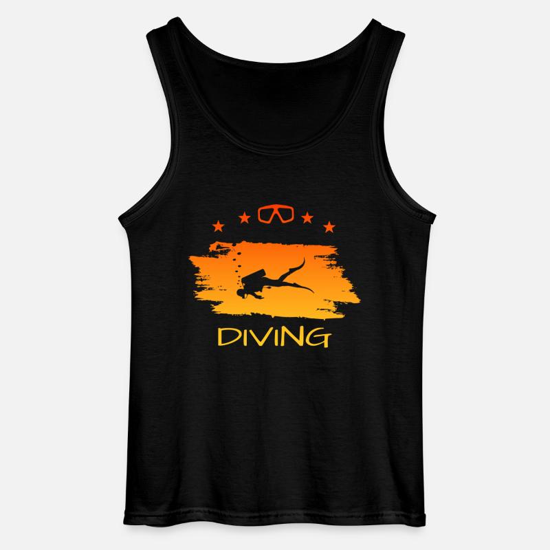 Tauchen - Gildan Männer Tank Top - Schwarz