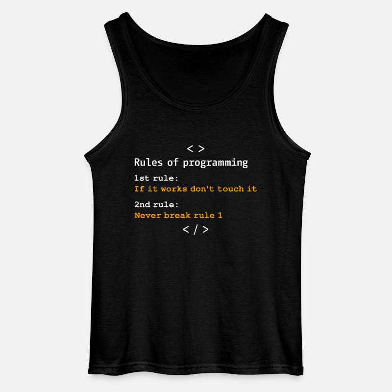 Regeln der Programmierung - Gildan Männer Tank Top - Schwarz