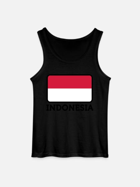 National flag of Indonesia - Gildan Men’s Tank Top - black