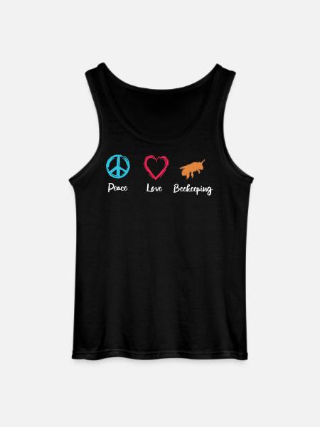 Peace Love Beekeeping - Gildan Men’s Tank Top - black