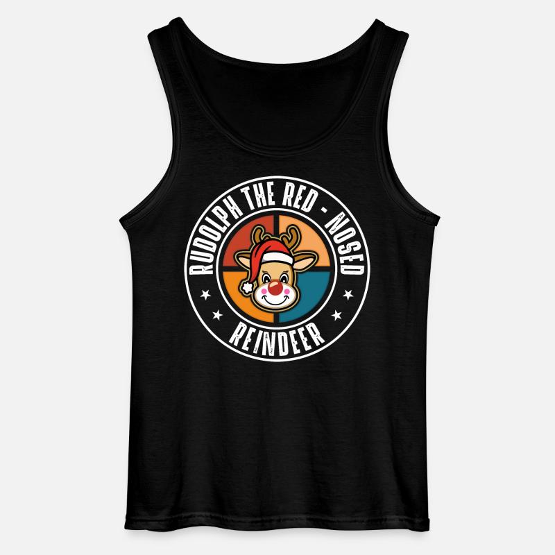 Rudolph - Gildan Männer Tank Top - Schwarz