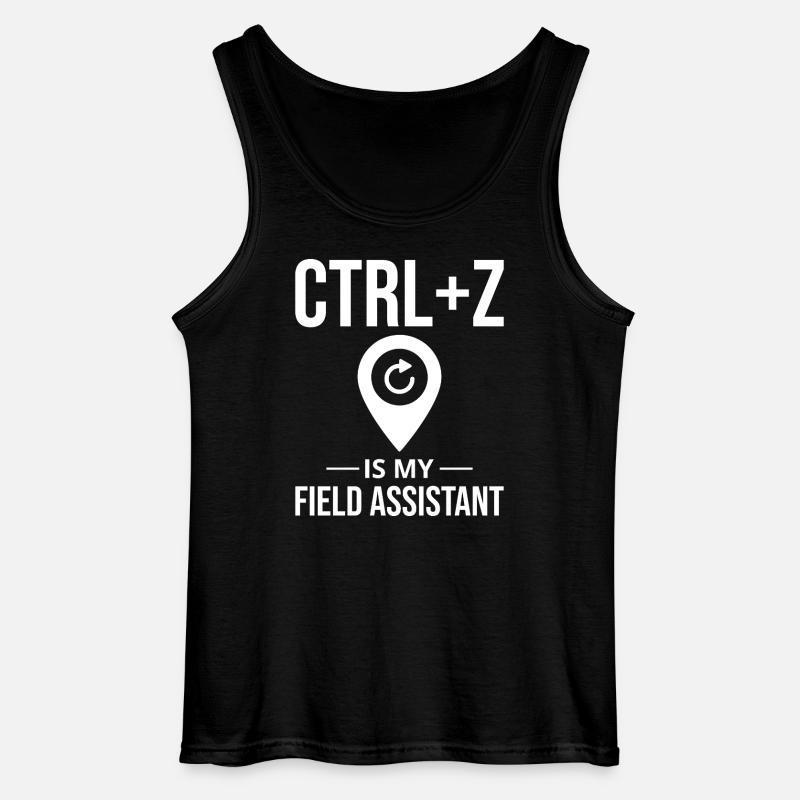 CTRL+Z Feltassistent GIS-dataredigering Angre - Gildan singlet for menn - svart