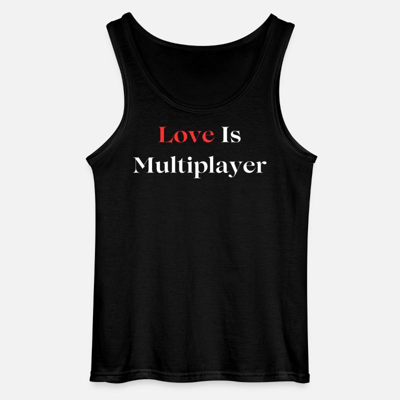 Love Is Multiplayer - Gildan Männer Tank Top - Schwarz
