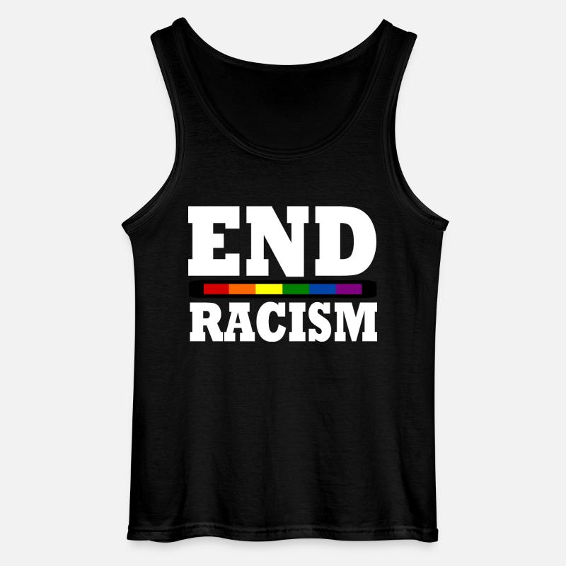 End Racism - Gildan Männer Tank Top - Schwarz