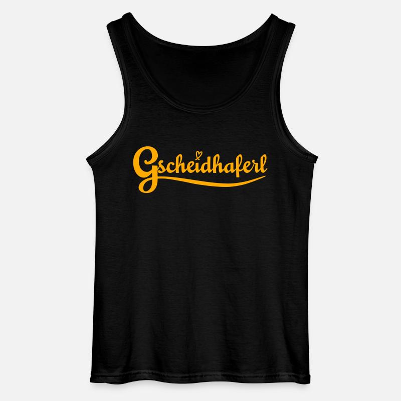 Gscheidhaferl - für deinen liebsten Klugscheißer - Gildan Männer Tank Top - Schwarz