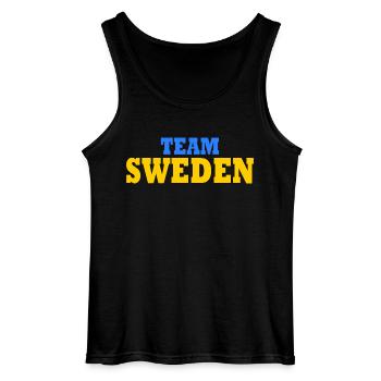 Team sweden - Débardeur Gildan Homme - noir - Devant - AI Model Male 185 dark (185cm)