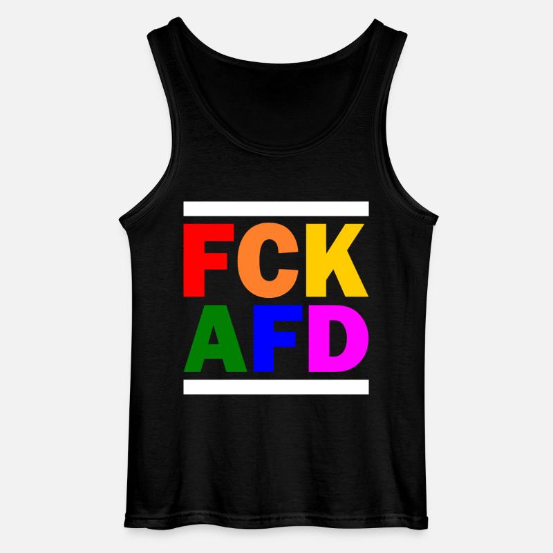 Fck afd - Gildan Männer Tank Top - Schwarz
