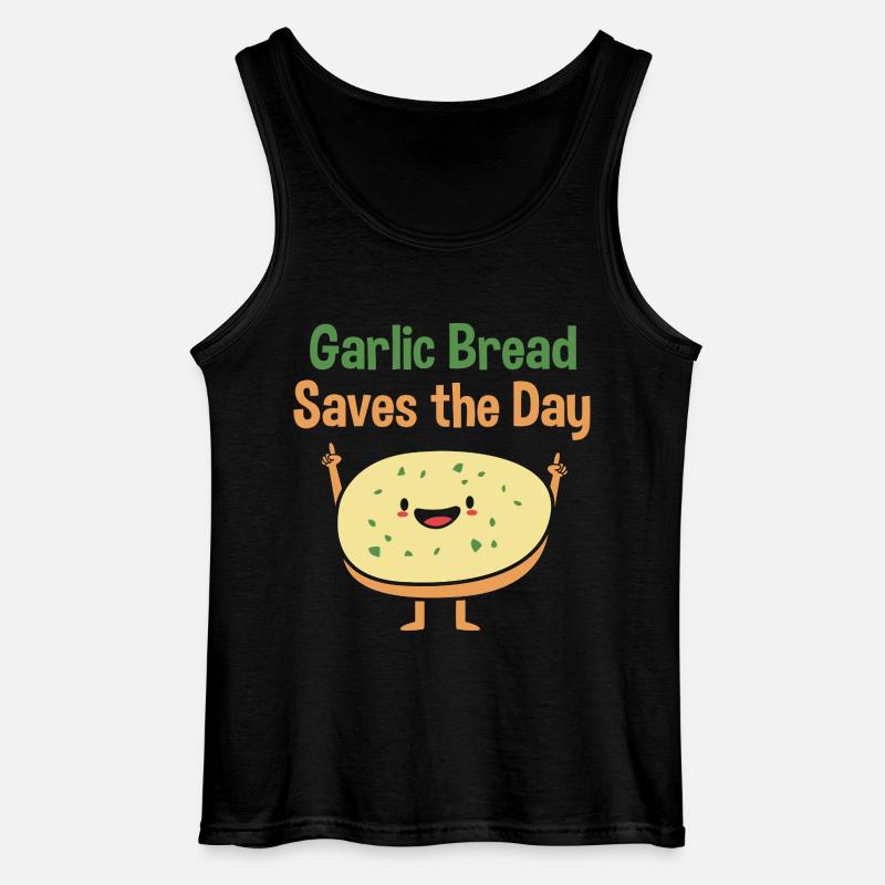 Brot Knoblauch - Gildan Männer Tank Top - Schwarz