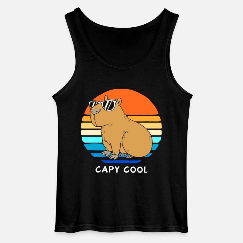 Capybara Capibara - Gildan Männer Tank Top - Schwarz