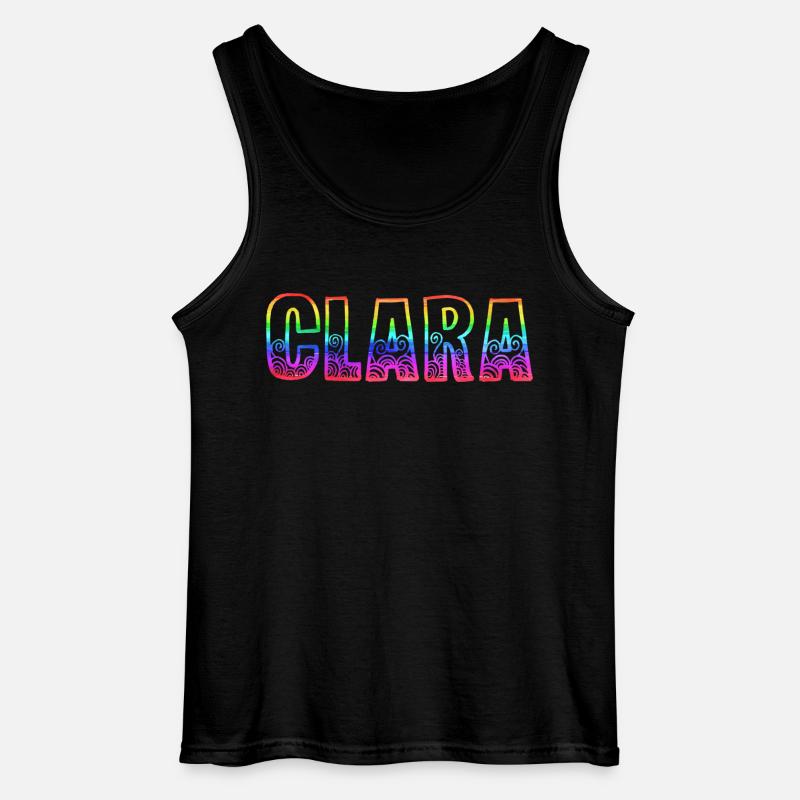 clara rs rainbow - Gildan Men’s Tank Top - black