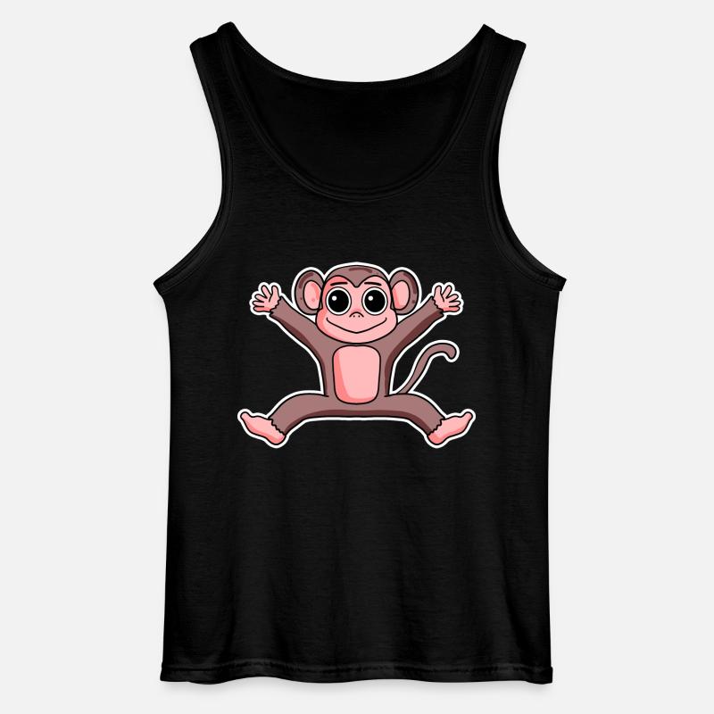 Affe - Gildan Männer Tank Top - Schwarz