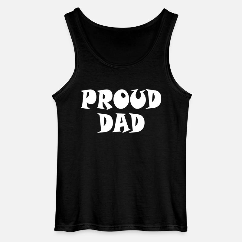 Proud dad - Gildan Männer Tank Top - Schwarz