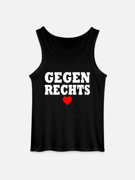 Gegen rechts - Gildan Männer Tank Top - Schwarz