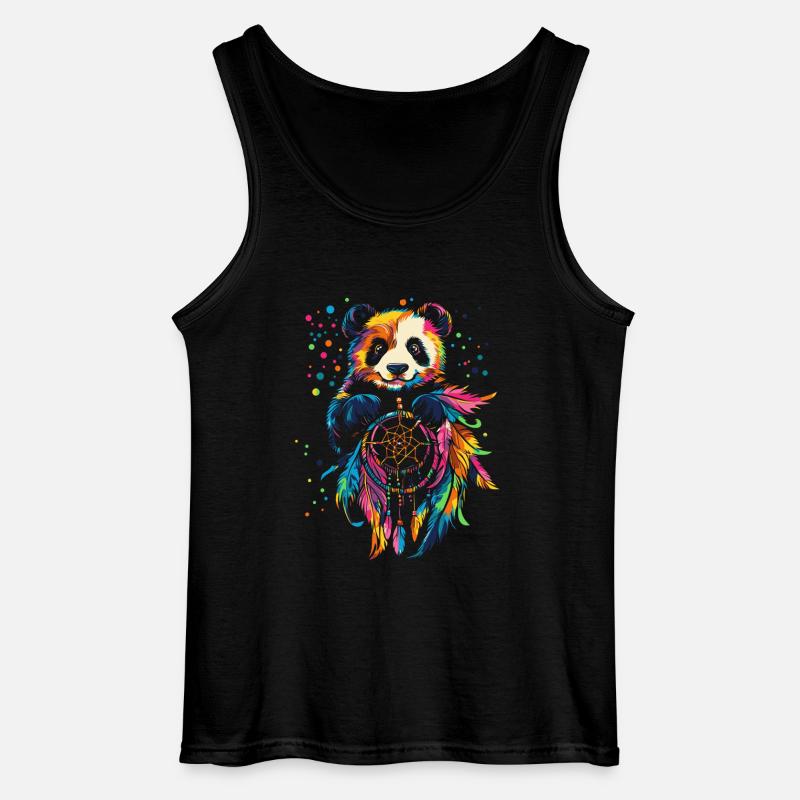 Panda mitTraumfänger - Gildan Männer Tank Top - Schwarz